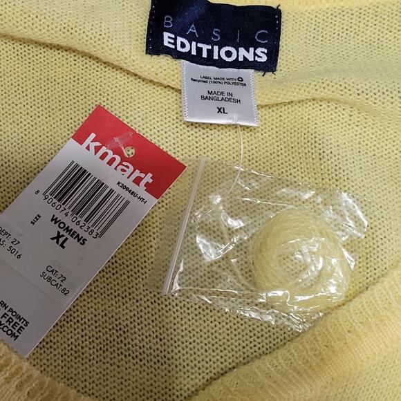 Yellow Lightweight V Neck Sweater Size XL - Picture 3 of 5